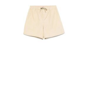KENZO Elastic Waist Drawstring Shorts Men Beige Pants